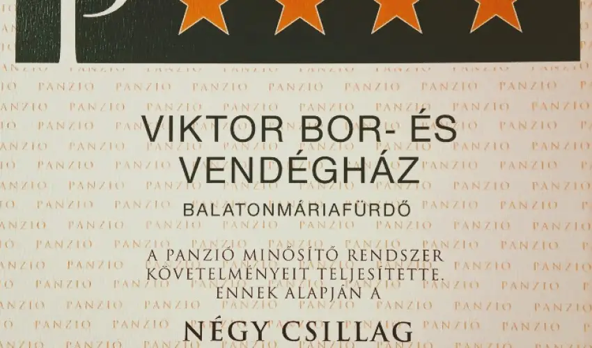 Viktor Bor- és Vendégház Balatonmáriafürdő - Nyugdíjas kedvezményes árak reggelis ellátással (1 éjtől)