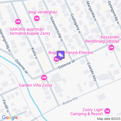 Boglárka Panzió-Étterem  a térképen