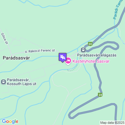 Kastélyhotel Sasvár a térképen