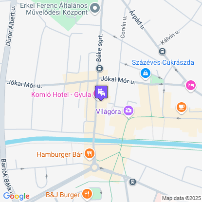 Komló Hotel a térképen