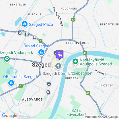 Tisza Hotel a térképen